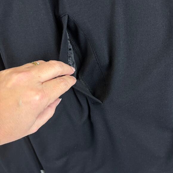 Lane Bryant Jacket Womens 18 20 Black Open Front Ruffle Sleeve Stretch Business - Picture 6 of 11